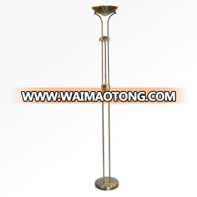 Chinese modern antique brass torchieres uplight LED standing floor lamp