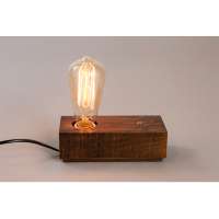 Modern Fancy Natural Wood Base Table Lamp Edison Bulb Table Lamp With Switch for home decoration lighting