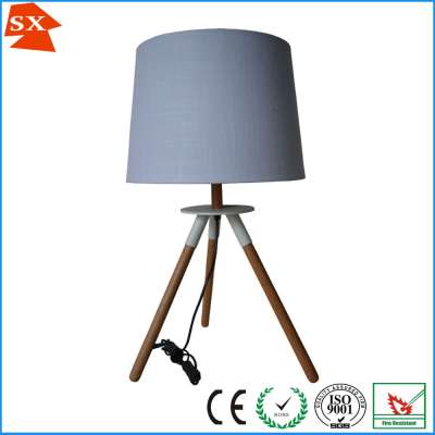 Modern fabric lampshade for wood table lamp